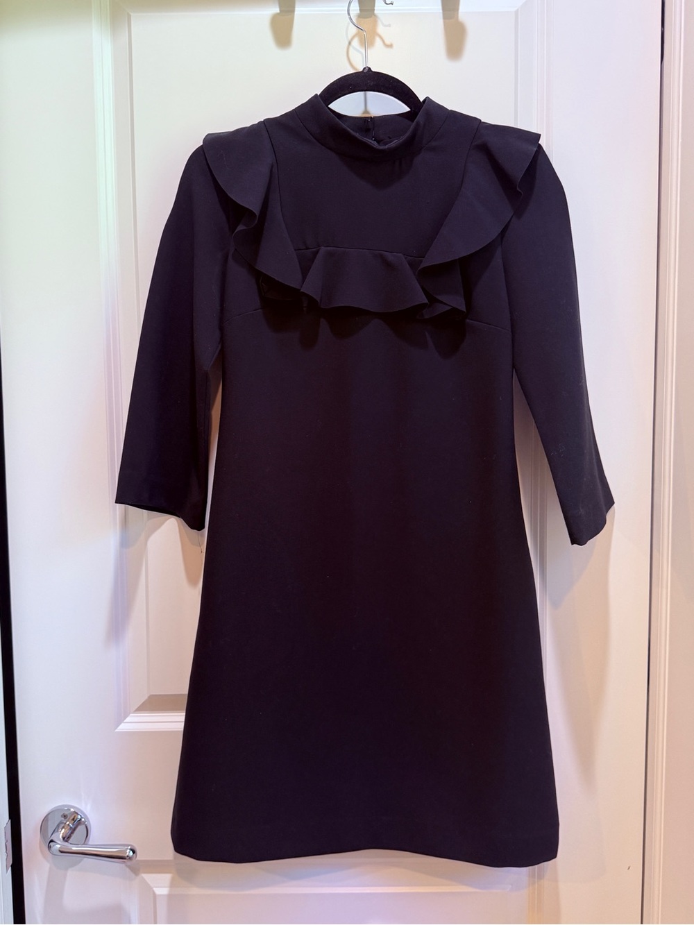 Banana Republic Black Ruffle Midi Dress